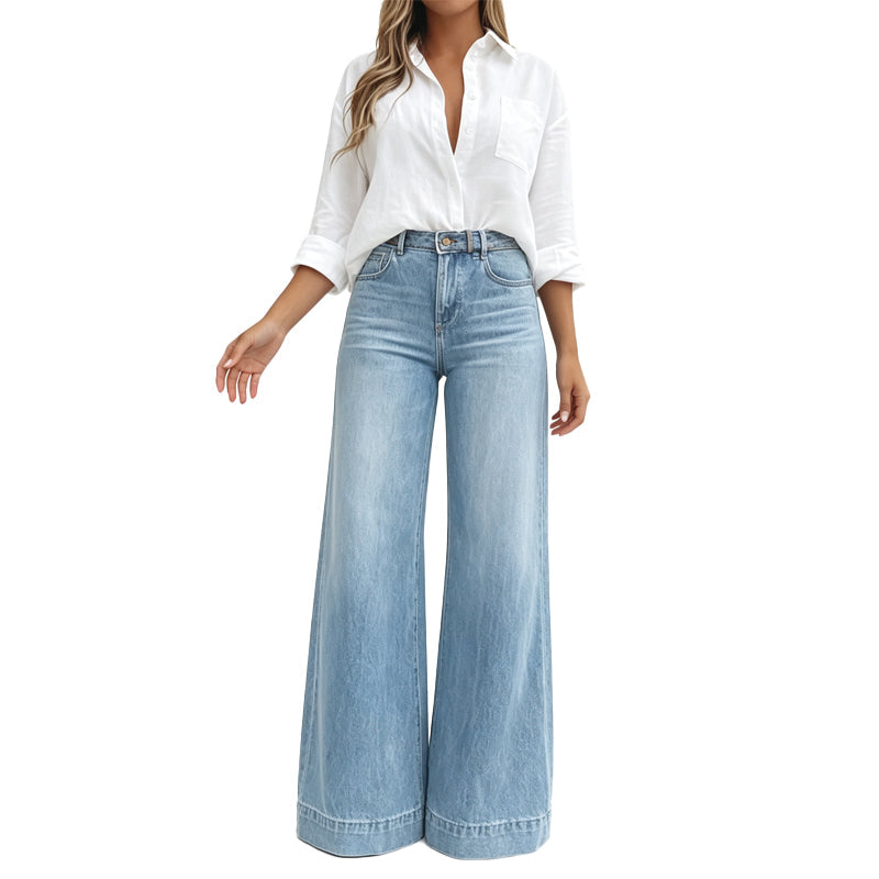 👖 Des jambes qui paraissent plus longues, un confort optimal | Jean vintage pour femme, taille haute et coupe large
