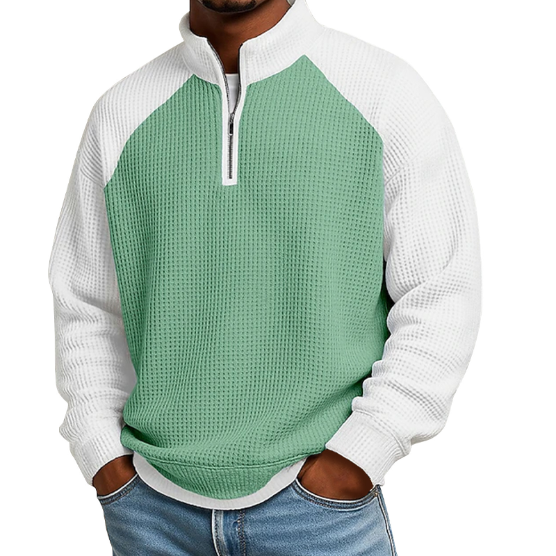 👕 LE CASUAL AVEC PLUS DE STYLE | T-Shirt Homme Texturé à Col Zippé -50 %