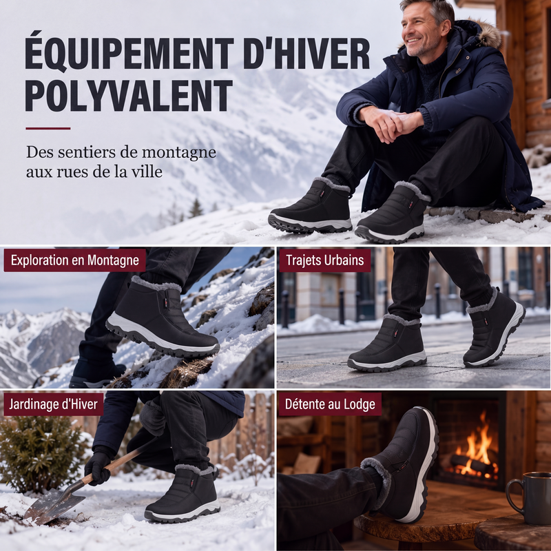 ❄️ CHALEUR À CHAQUE PAS | Bottes d'Hiver Homme Faciles à Enfiler -50 %