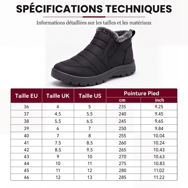 ❄️ CHALEUR À CHAQUE PAS | Bottes d'Hiver Homme Faciles à Enfiler -50 %