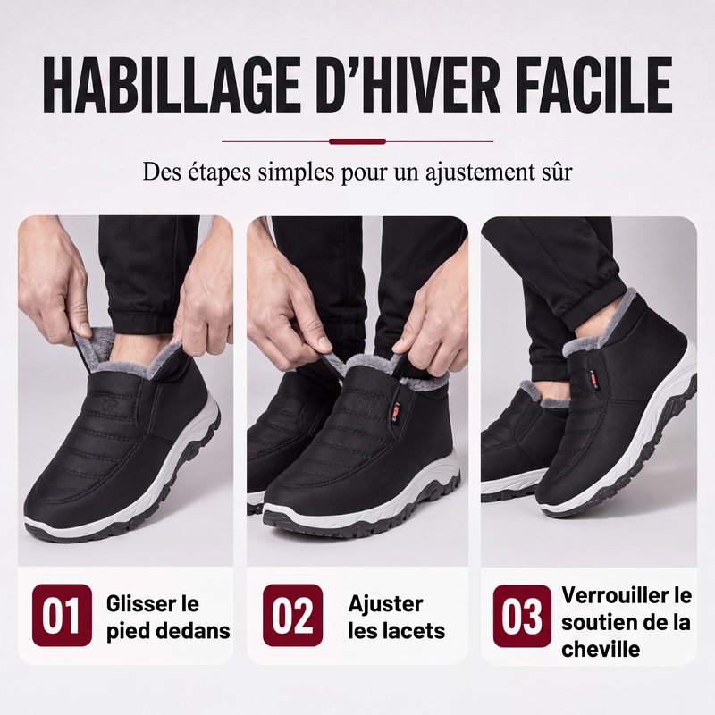 ❄️ CHALEUR À CHAQUE PAS | Bottes d'Hiver Homme Faciles à Enfiler -50 %