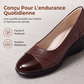 Escarpins à talon compensé confortables pour femme