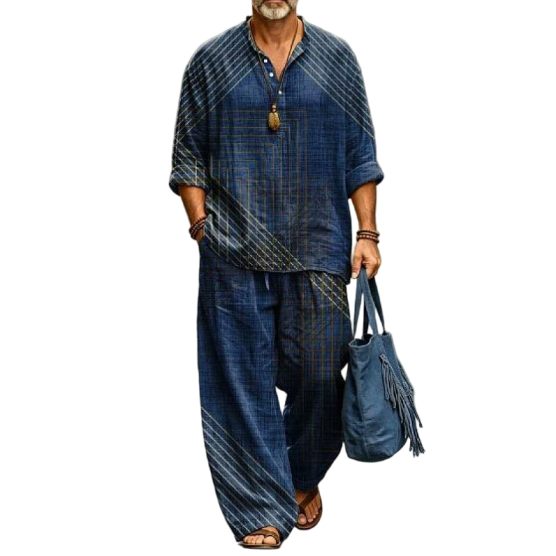 Ensemble deux pièces rétro coupe ample pour homme
