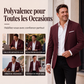 Blazer classique pour homme, coupe ajustée, deux boutons