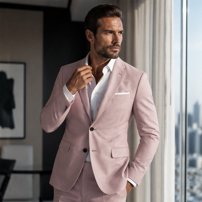 Blazer classique pour homme, coupe ajustée, deux boutons