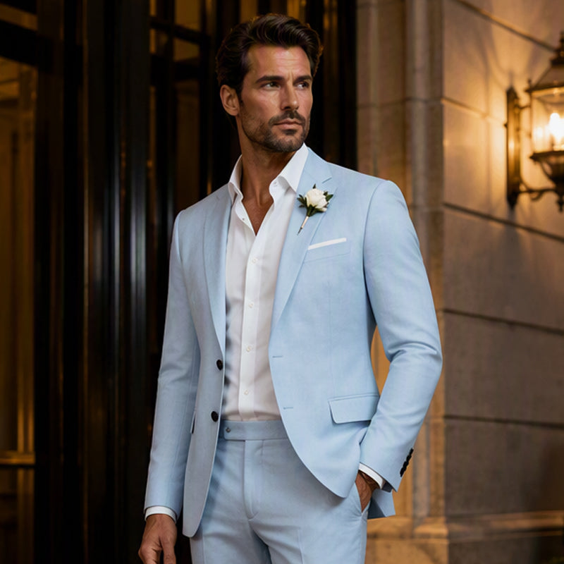 Blazer classique pour homme, coupe ajustée, deux boutons