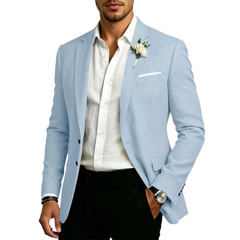 Blazer classique pour homme, coupe ajustée, deux boutons