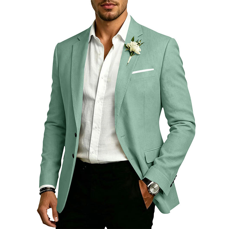 Blazer classique pour homme, coupe ajustée, deux boutons