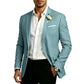 Blazer classique pour homme, coupe ajustée, deux boutons