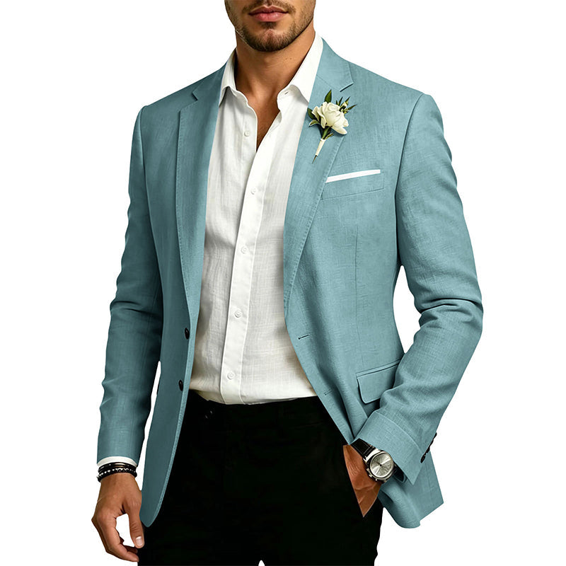 Blazer classique pour homme, coupe ajustée, deux boutons