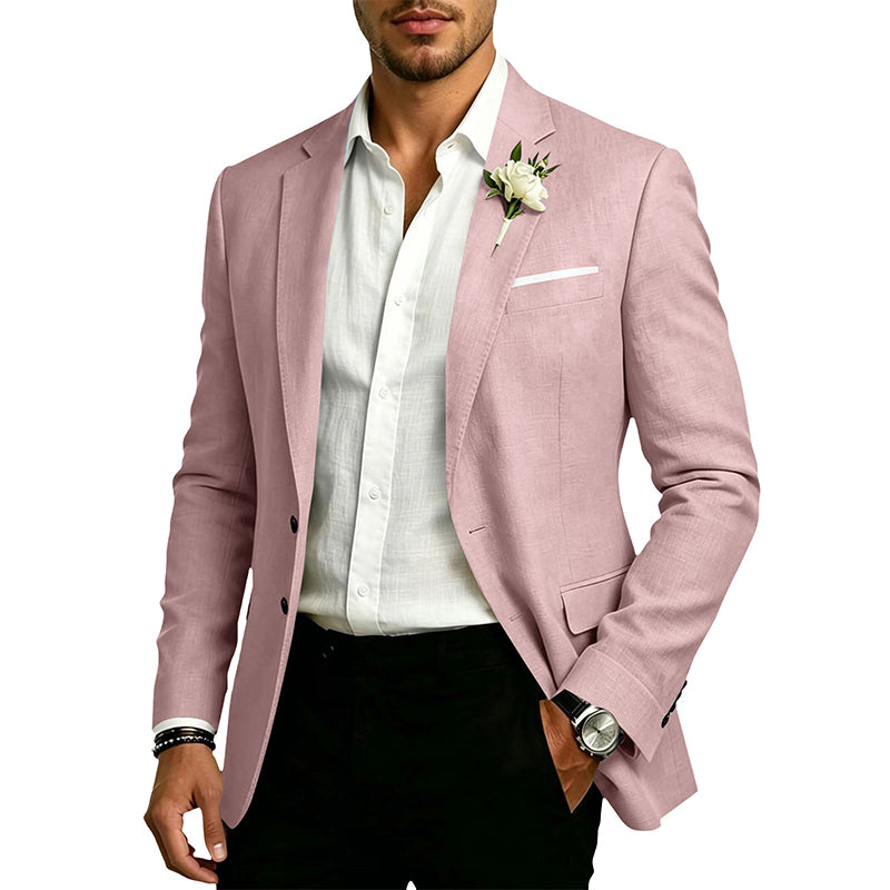 Blazer classique pour homme, coupe ajustée, deux boutons