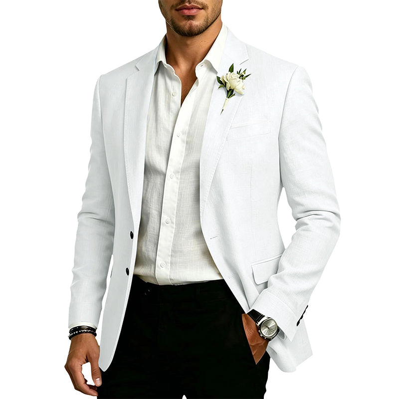Blazer classique pour homme, coupe ajustée, deux boutons