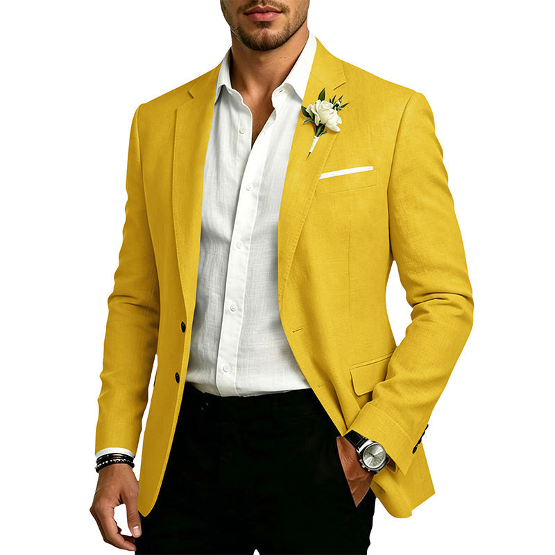 Blazer classique pour homme, coupe ajustée, deux boutons