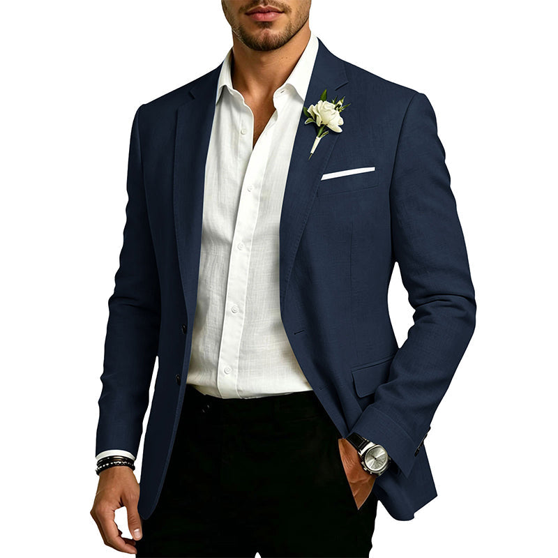 Blazer classique pour homme, coupe ajustée, deux boutons
