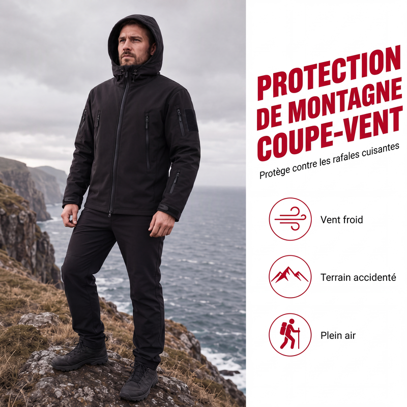 🍂 OFFRE DE SAISON · -50 % | Veste Outdoor Homme Coupe-Vent & Déperlante