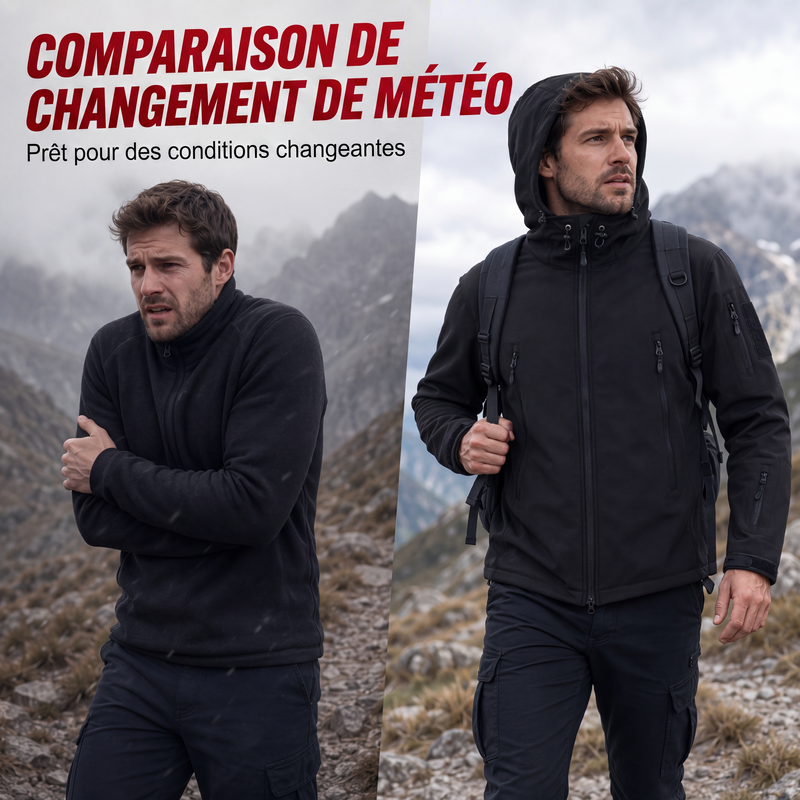 🍂 OFFRE DE SAISON · -50 % | Veste Outdoor Homme Coupe-Vent & Déperlante