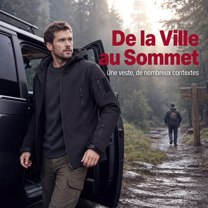 🍂 OFFRE DE SAISON · -50 % | Veste Outdoor Homme Coupe-Vent & Déperlante