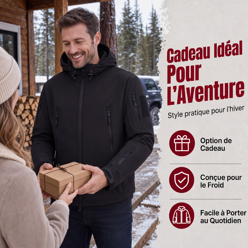 🍂 OFFRE DE SAISON · -50 % | Veste Outdoor Homme Coupe-Vent & Déperlante