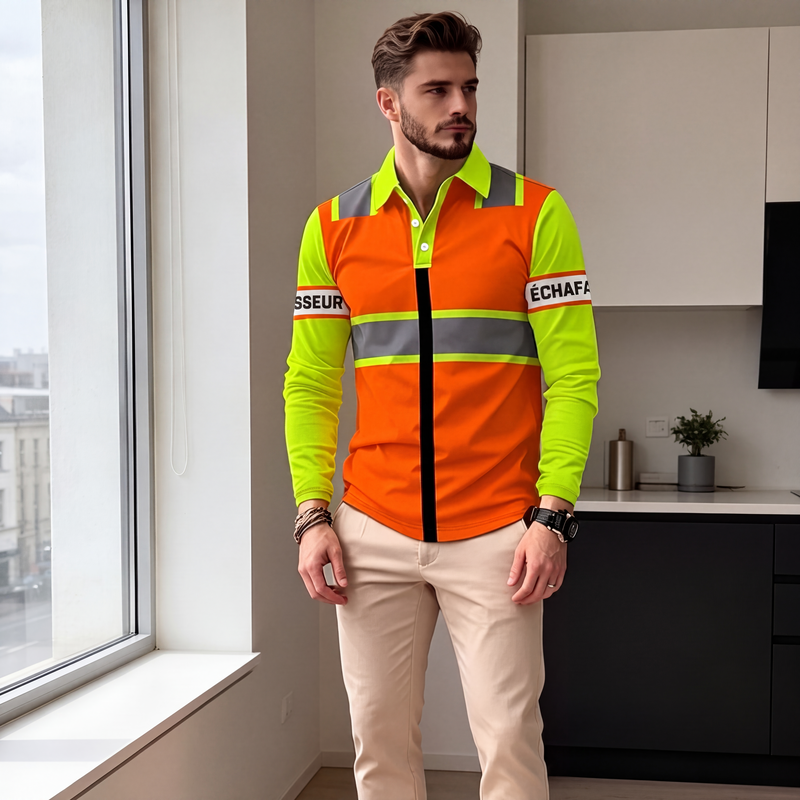 Haut à manches longues haute visibilité pour homme