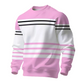 Sweatshirt à manches longues rayé et colorblock pour homme