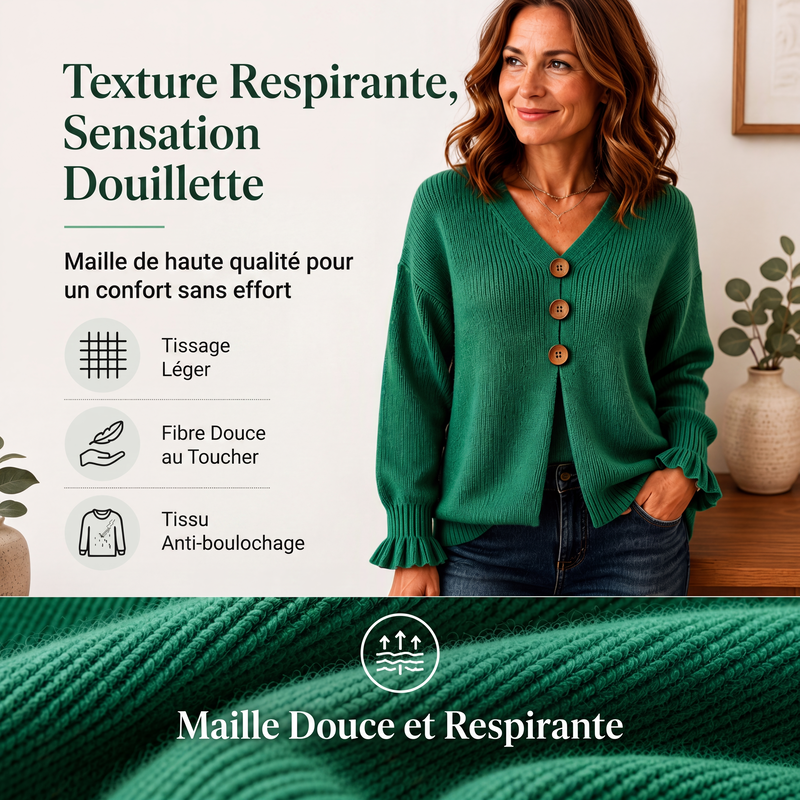 🌸 OFFRE LIMITÉE –50% ! ✨ Pull en maille col V pour femme