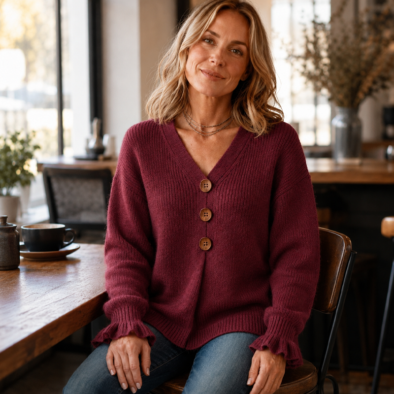 🌸 OFFRE LIMITÉE –50% ! ✨ Pull en maille col V pour femme