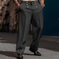 Pantalon de costume droit formel pour homme