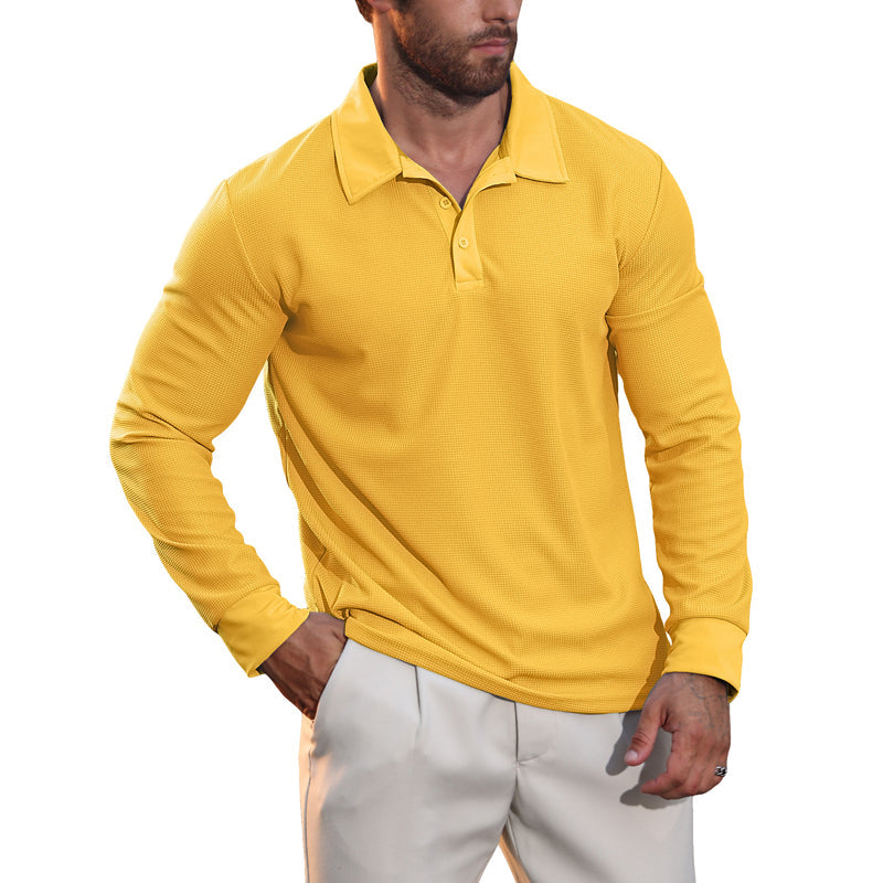 Haut col pour homme respirant avec texture en nid d'abeille