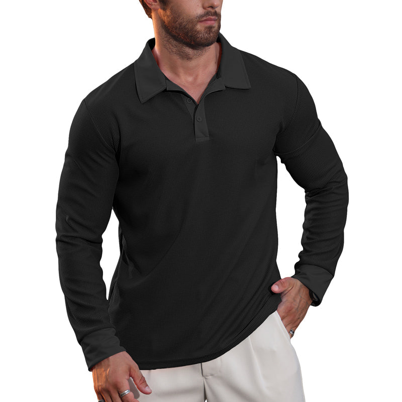 Haut col pour homme respirant avec texture en nid d'abeille