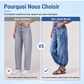 📢📢 50% DE RÉDUCTION ! ✨ Jeans barrel extensibles taille haute pour femme