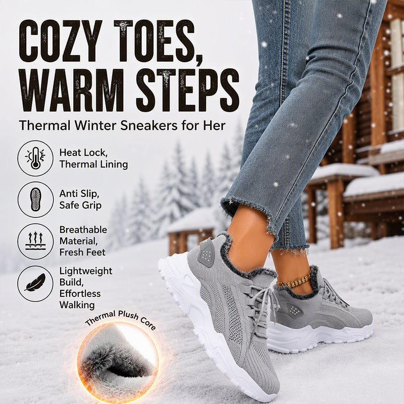 Baskets en maille d'hiver chaudes pour femme
