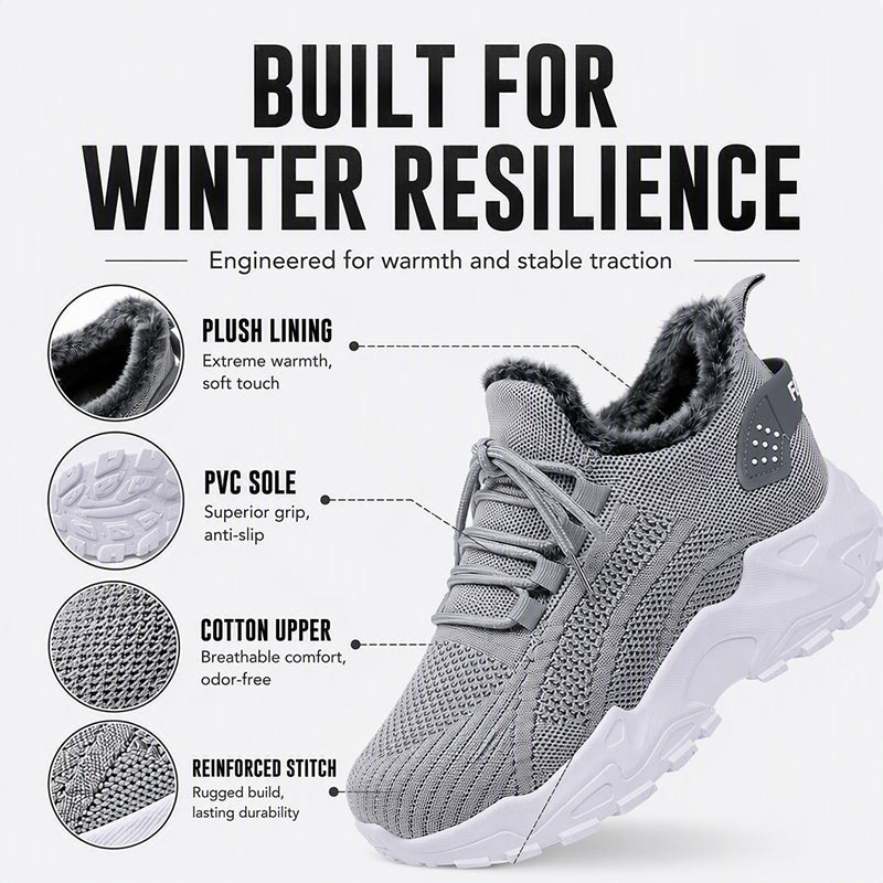 Baskets en maille d'hiver chaudes pour femme