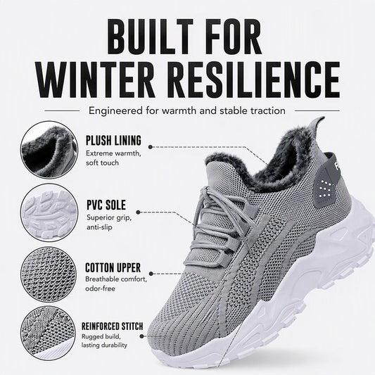 Baskets en maille d'hiver chaudes pour femme