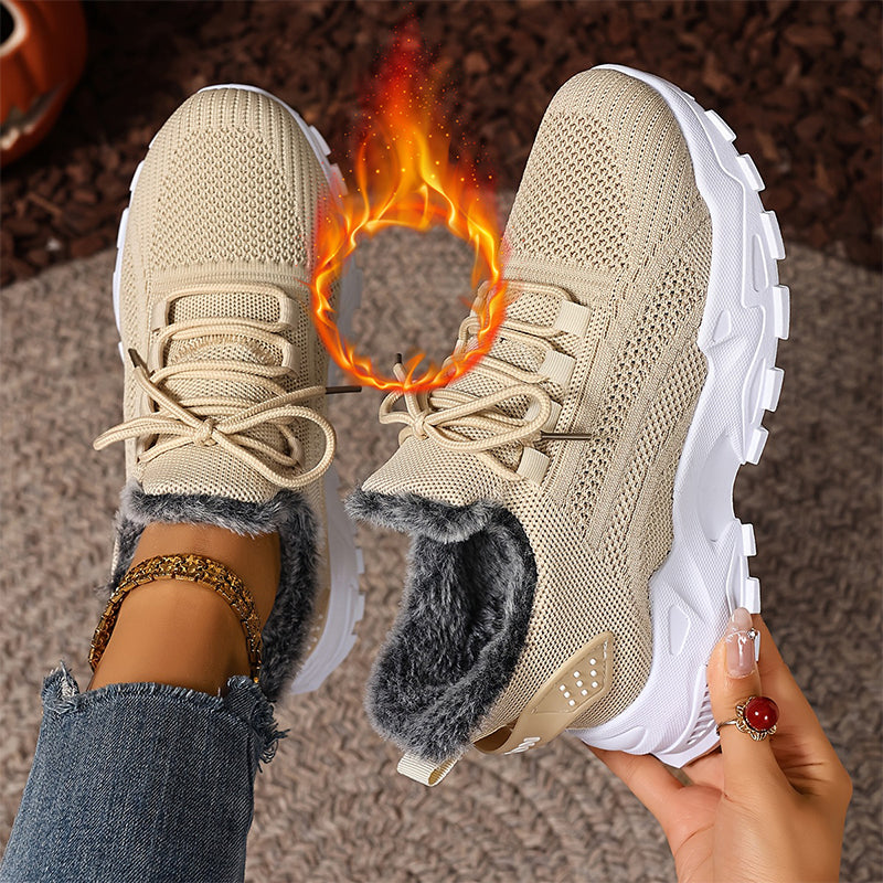 Baskets en maille d'hiver chaudes pour femme