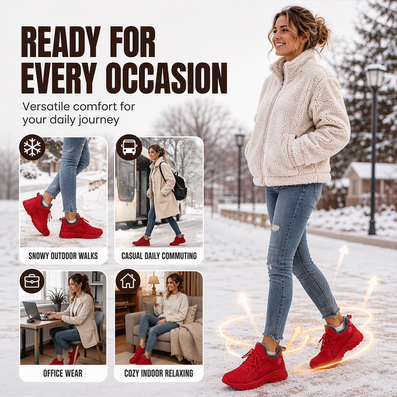 Baskets en maille d'hiver chaudes pour femme