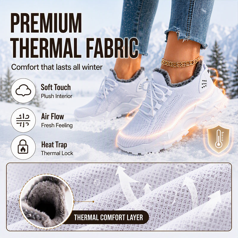 Baskets en maille d'hiver chaudes pour femme