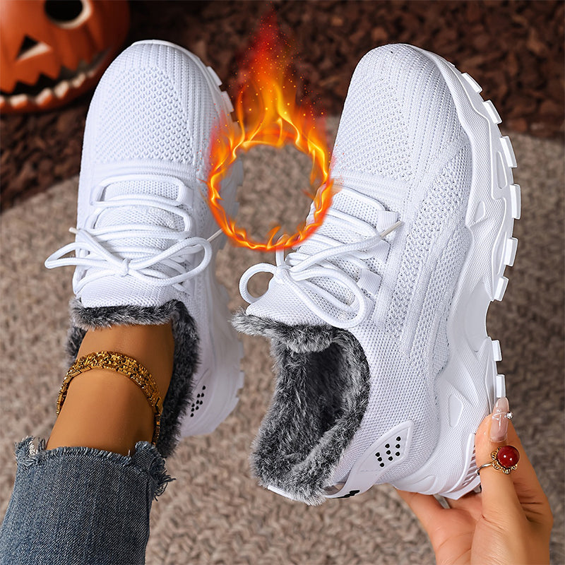 Baskets en maille d'hiver chaudes pour femme
