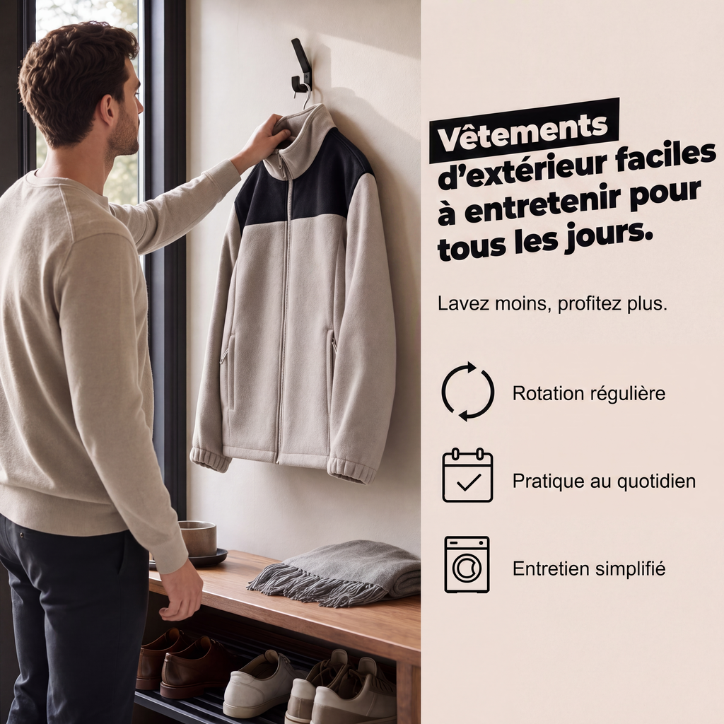 Veste thermique décontractée à blocs de couleurs pour homme
