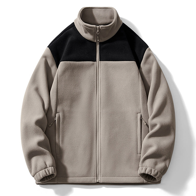 Veste thermique décontractée à blocs de couleurs pour homme