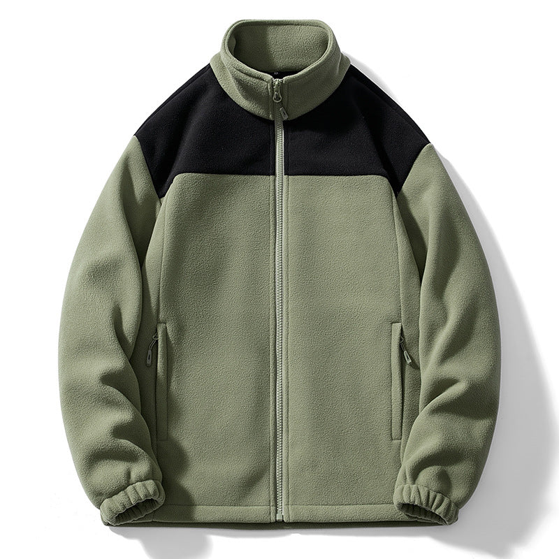 Veste thermique décontractée à blocs de couleurs pour homme