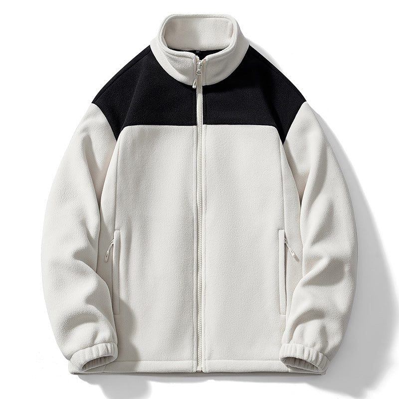 Veste thermique décontractée à blocs de couleurs pour homme