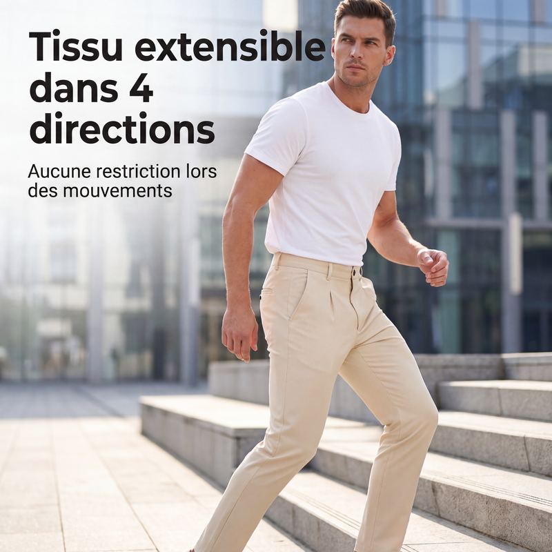 Pantalon de travail ajusté stretch pour homme