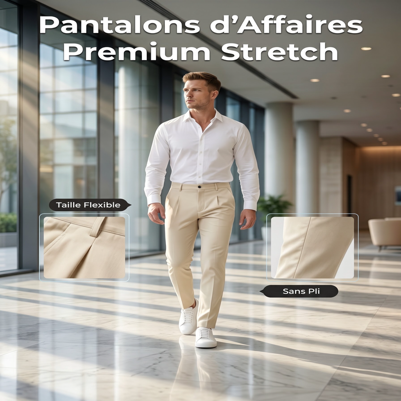 Pantalon de travail ajusté stretch pour homme
