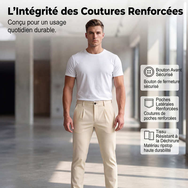 Pantalon de travail ajusté stretch pour homme
