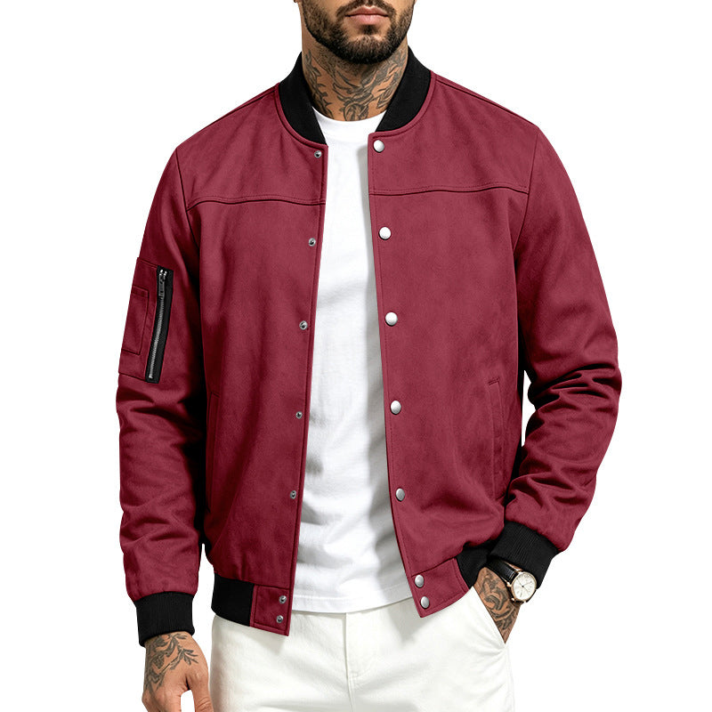 Blouson aviateur homme en faux daim