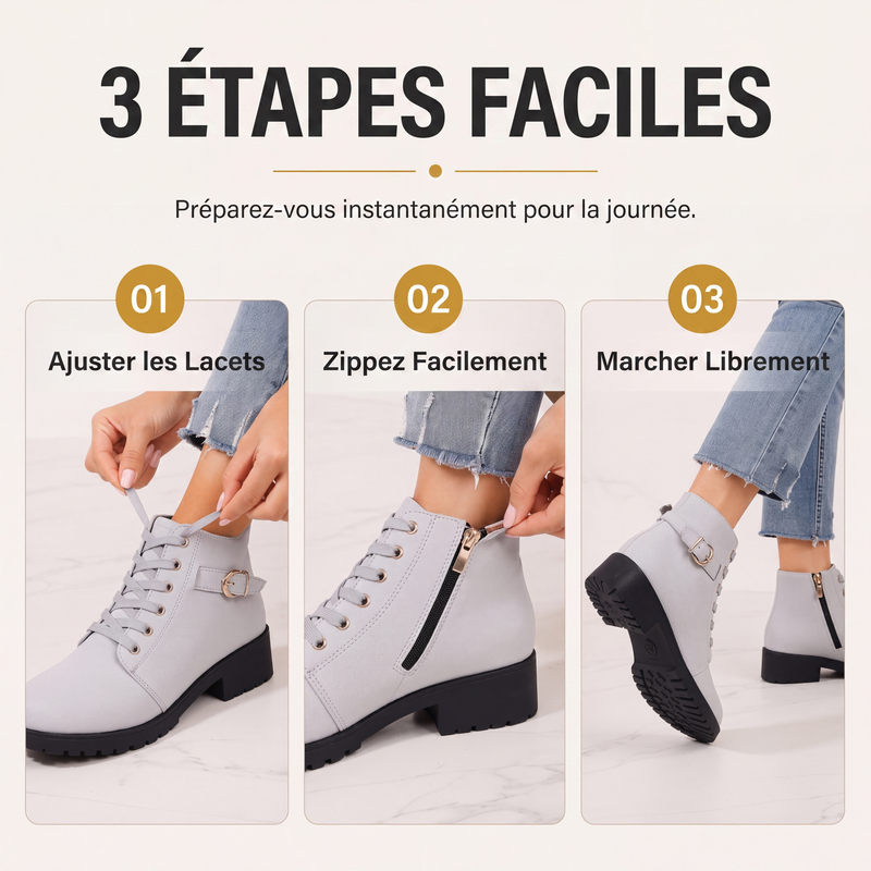 📢📢 50 % de réduction !!! 🎉✨ Bottines antidérapantes pour femmes et hommes – semelle profilée pour une bonne adhérence, doublure douce et design élégant – idéales pour un look à la fois sûr et stylé en automne et en hiver