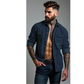 Chemise en jean à manches longues pour homme, cardigan décontracté à boutons