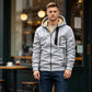 Veste chaude à capuche pour homme, doublure en peluche épaisse