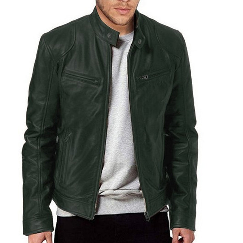 📢📢50 % DE RÉDUCTION !! ⏰ Veste tendance à col montant zippée pour hommes