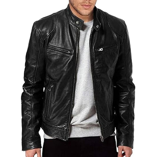 📢📢50 % DE RÉDUCTION !! ⏰ Veste tendance à col montant zippée pour hommes